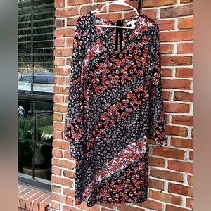 Westport 1962 Flower Print Tie-Back Dress Sz 1X